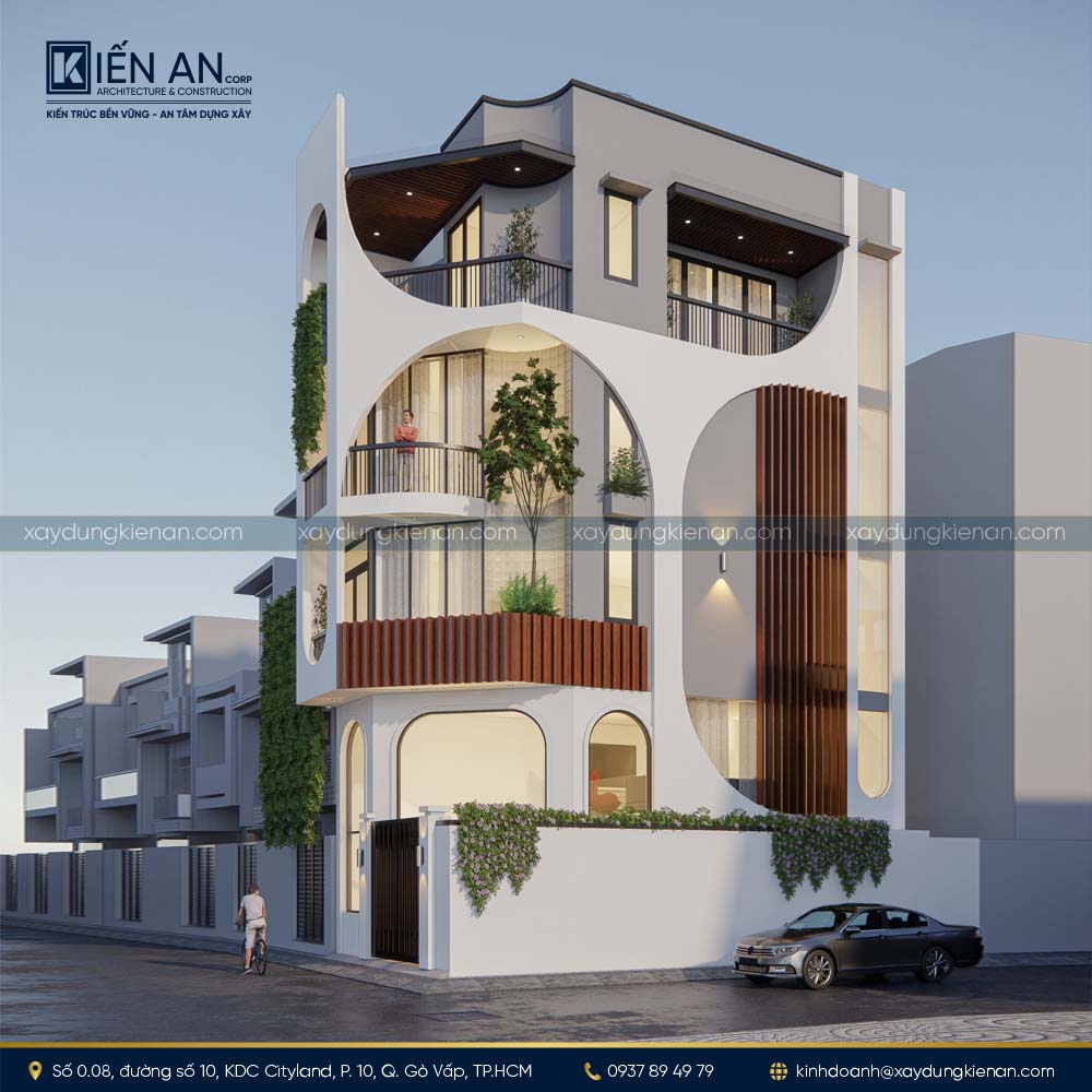Thiết kế nhà phố hiện đại tối ưu hướng
