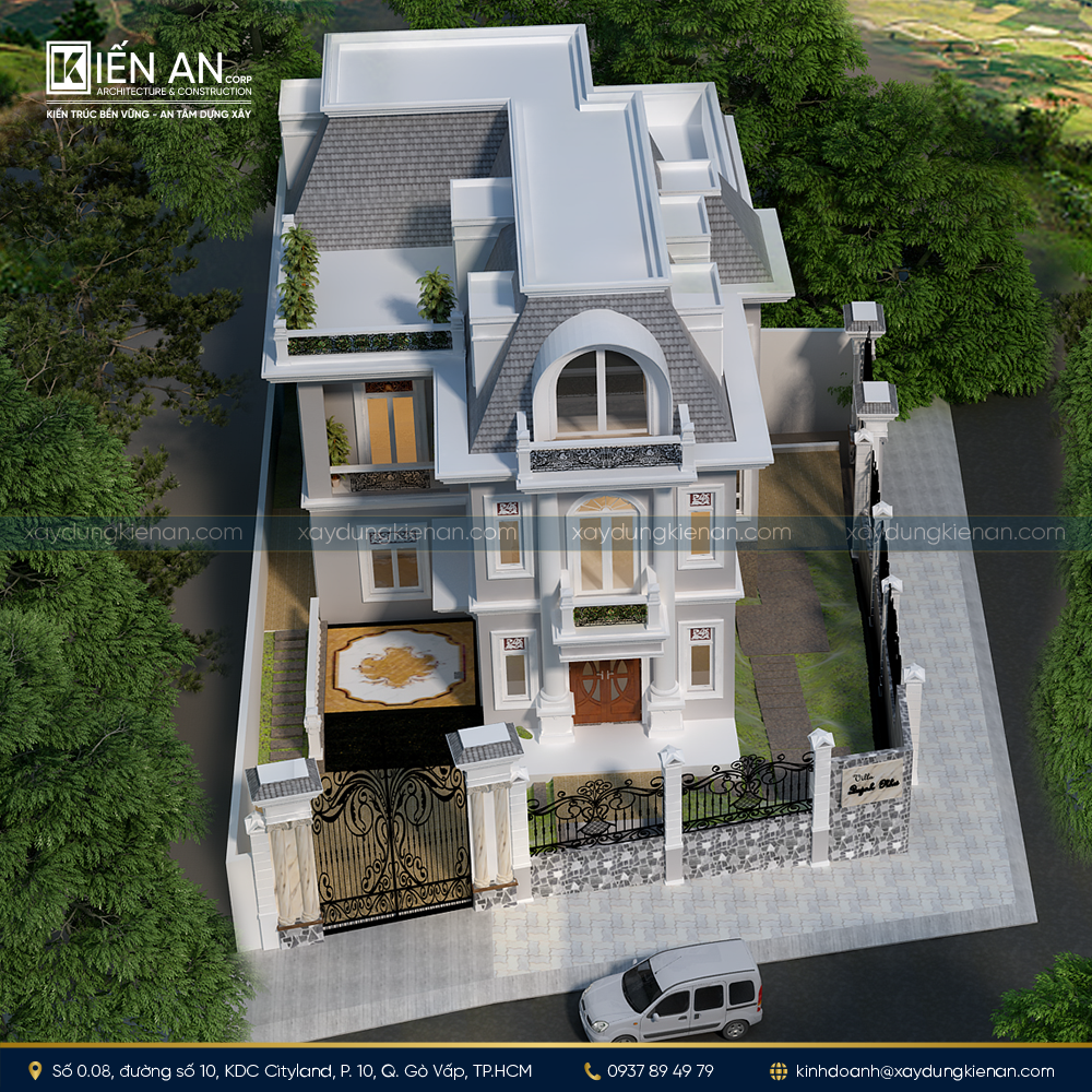 Màu sơn ngoại thất xám đẹp