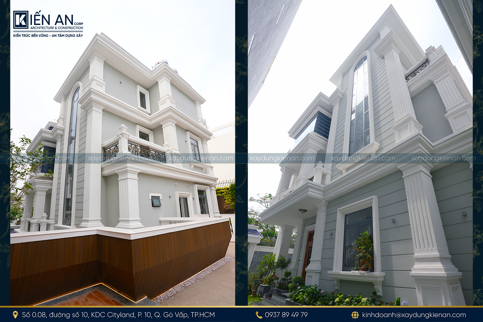 Ngoại thất biệt thự 3 tầng 1 tum - nhà chị Thanh, Gò Vấp