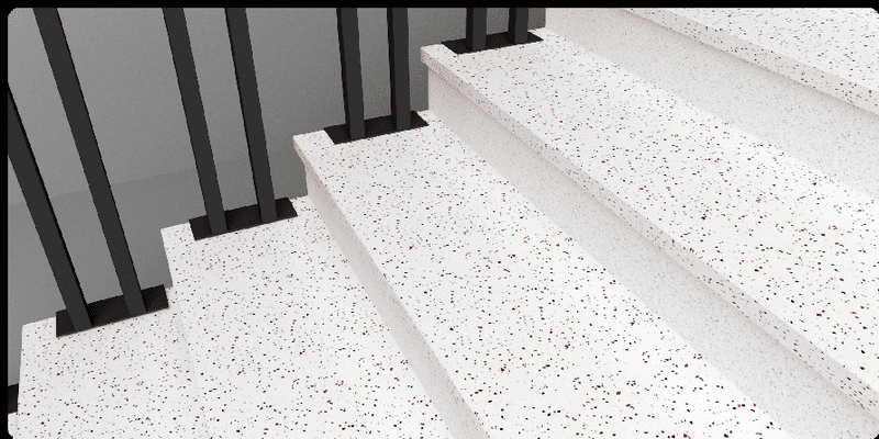 Ưu và nhược điểm vật liệu ốp cầu thang đá mài terazzo