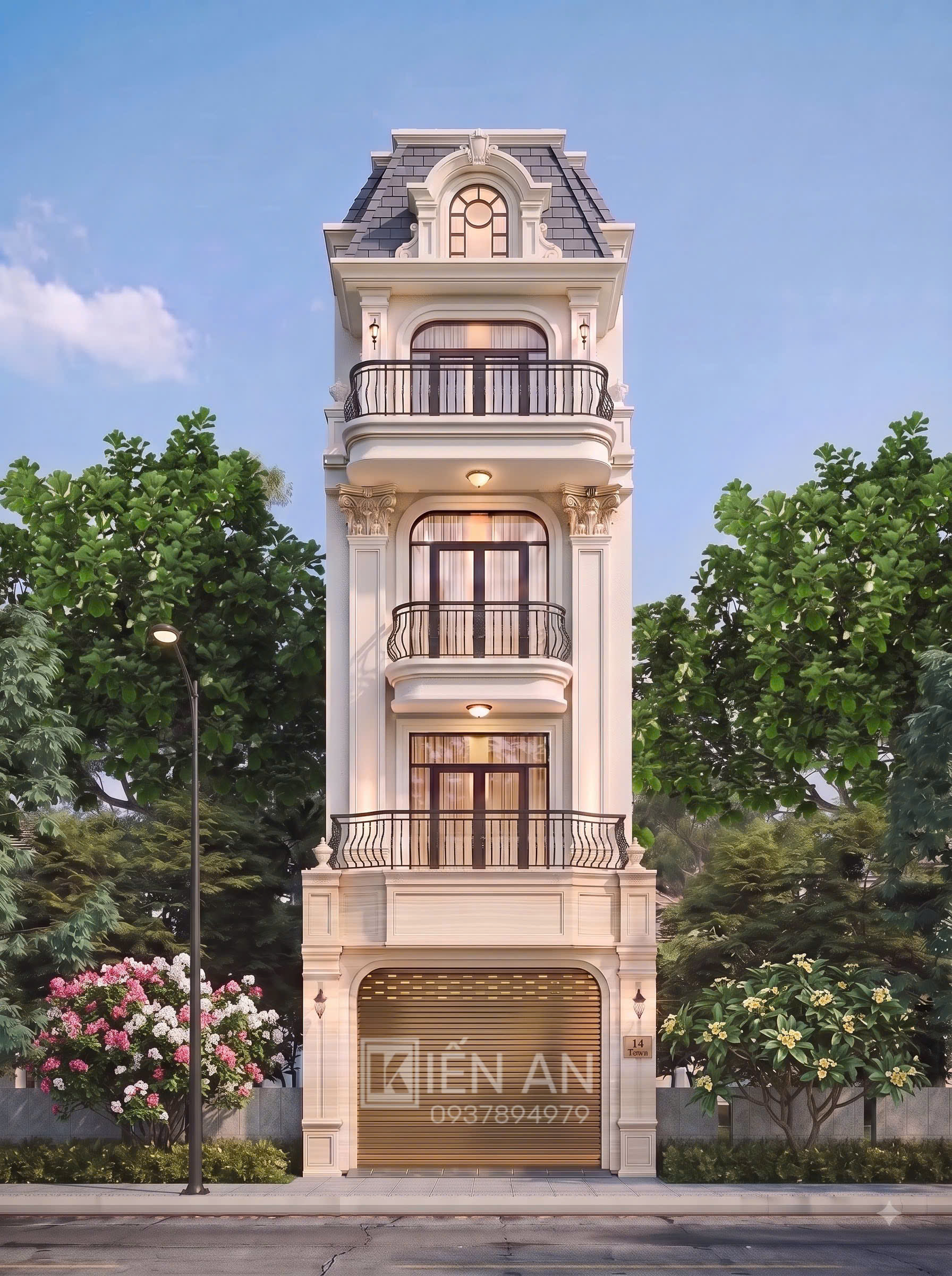 Nhà phố 5x12m tân cổ điển 